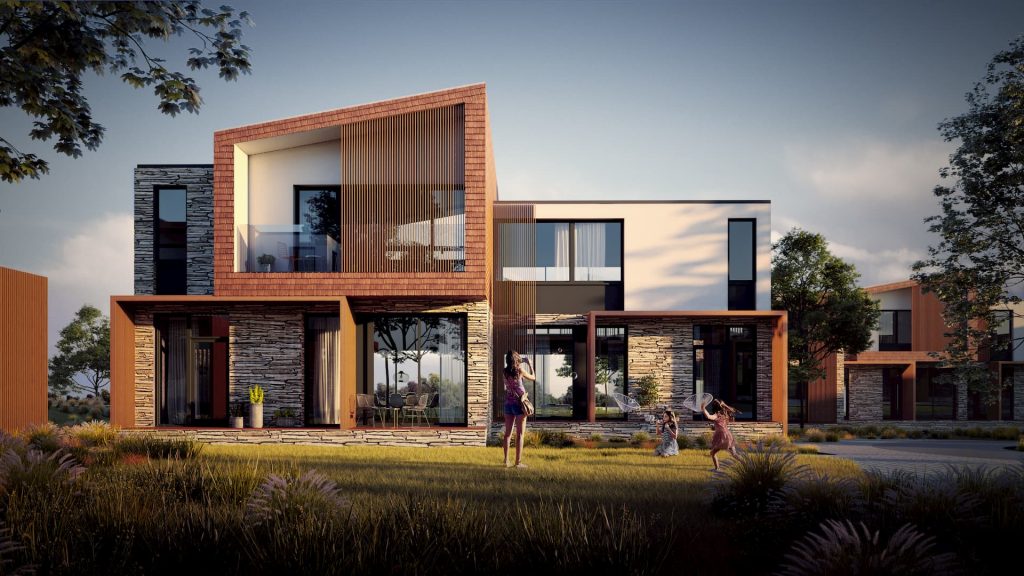 Architectural Visualization for Dyer Group Holiday Sunset Family