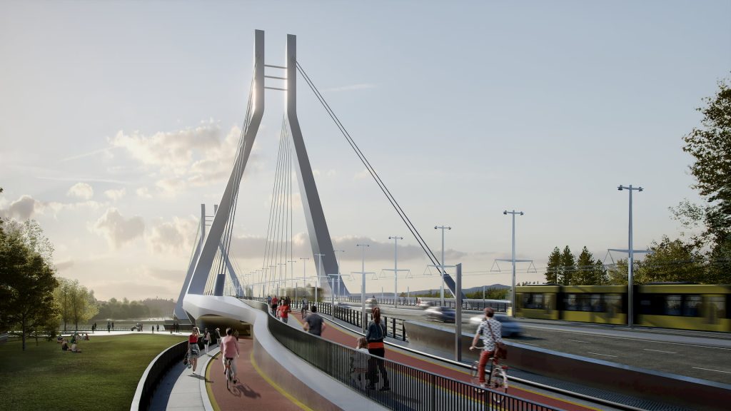 New Budapest Bridge Budapest Unstudio Bicycle
