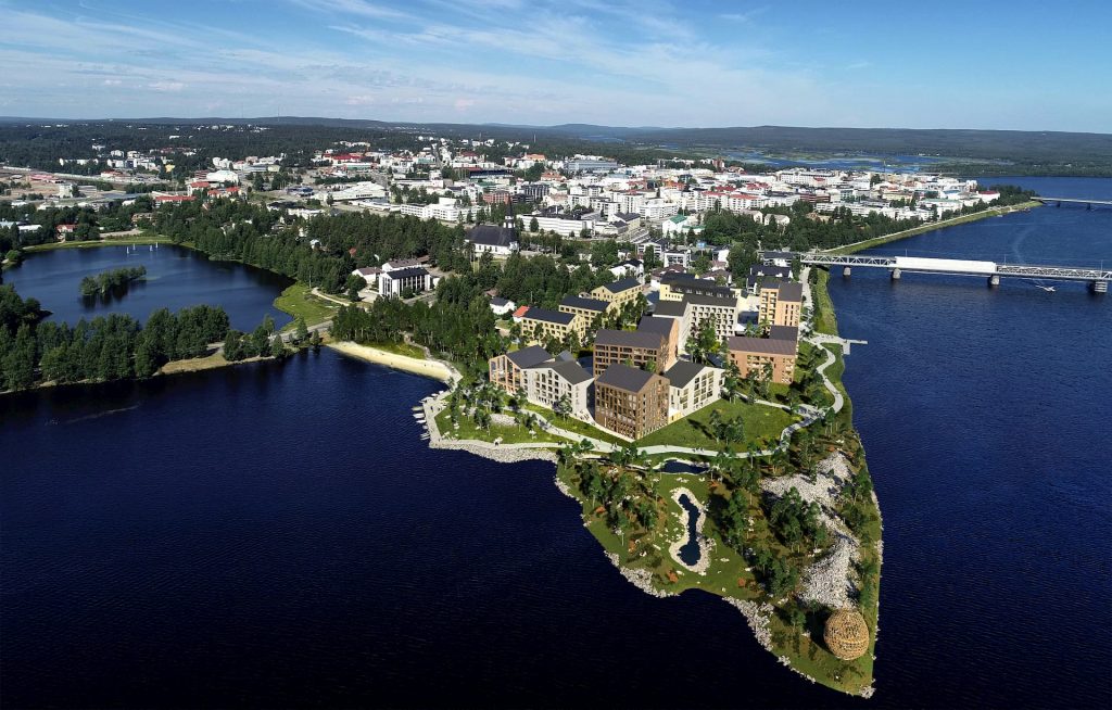 Project Kolu Rovaniemi Residential Development Aerial Drone