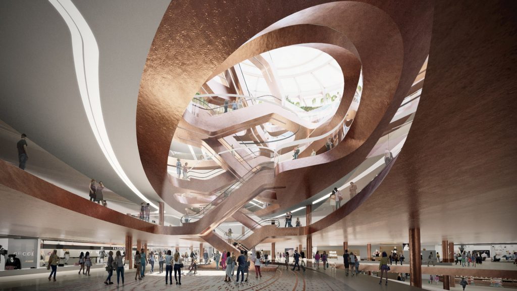 Snohetta's design proposal for the KaDeWe Department Store in Vienna Austria daylight interior atrium