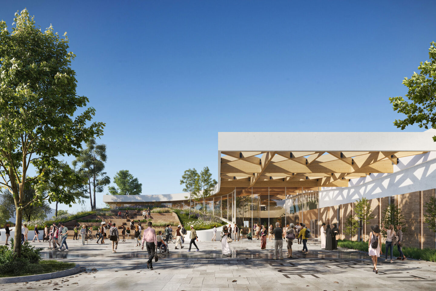 Dandenong Aquatic Center | Renderings for a Wooden Wonder